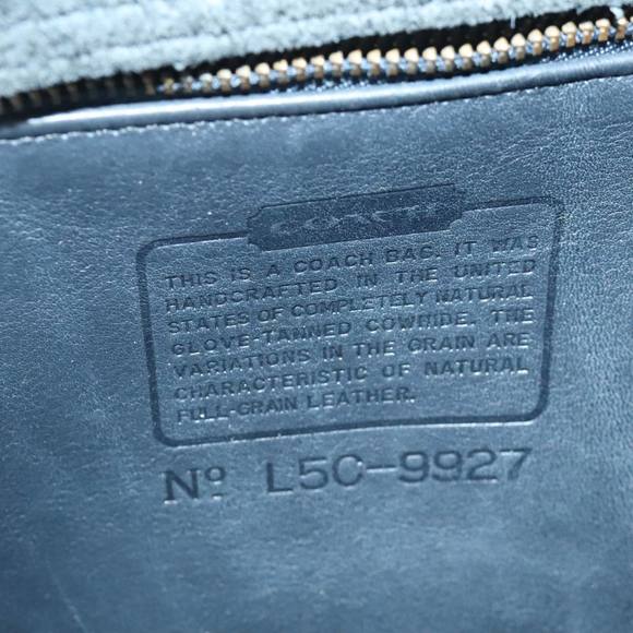 Coach Hand Bag Leather 2way Black Auth am6884 - Picture 12 of 16